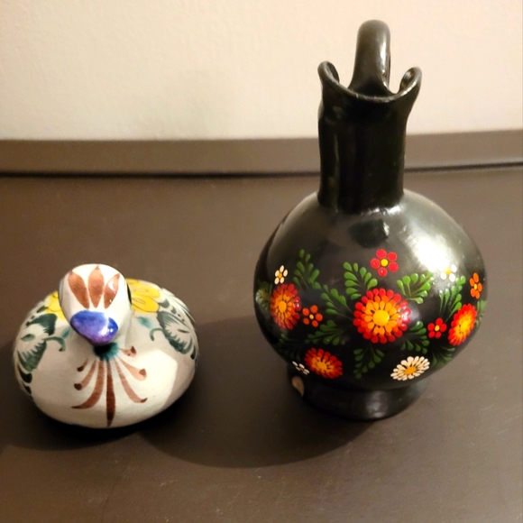 Other - Mexican pottery vases, vessels Hand painted terracotta clay